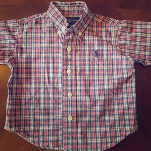 Plaid Ralph Lauren Button Up - Size 9 Months
